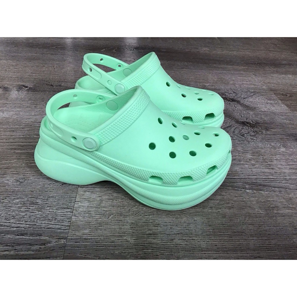 Crocs Classic Bae Platform Clogs Womens Size 6 Sea Green Slip On Shoes 206302